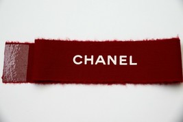 Authentic CHANEL Red Wide Ribbon for Gift Wrap or Craft 26&quot; x 2&quot; 66 cm x 5 cm - £7.86 GBP