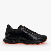 The Caesars Black Leather Men Sneaker image 4