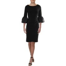 NWT Women Size 14 Ralph Lauren Black Konatta Glitter Bell Sleeves Cocktail Dress - £30.82 GBP