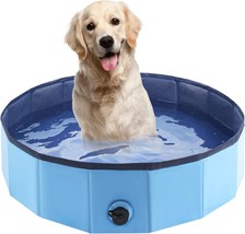 Dog Bath Swimming Pool Plastic Kiddie Pool Professional Tub Collapsible Grooming - £37.38 GBP