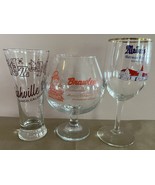 Vintage Set Of 3 Souvenir Glasses From California &amp; Wisconsin - $247.51 MXN