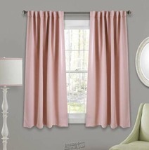Lush Décor Insulated Blackout Back Tab Curtains Pink 52W&quot; x 63L&quot; - £53.31 GBP