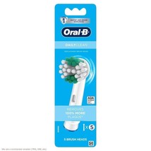 Oral-B Daily Clean Electric Toothbrush Replacement 5 Brush Heads New - $11.87