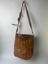 MCM Munchen Drawstring Bucket Bag Tote Bag Y9549 Visetos Pattern - $121.19