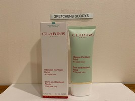 Clarins Pure and Radiant Mask with Pink Clay NIB 1.7 oz Sealed Tube - $24.74