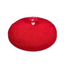 RH Female Cute Red White Mushrooms Design Handmade Girls Painter Hat Summer Wint - £112.25 GBP