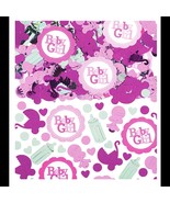 Baby Shower Girl Hot Pink Confetti Value Pack 3 Styles 1 Package 2.5 oz New - $5.82 CAD