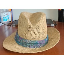 Summer Club Unisex Straw Hat Styled In Australia Colorful band  &amp; Brim L... - $16.01 CAD