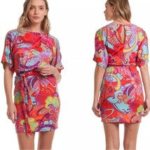 TRINA TURK Vibrant Colorful Floral Print Bernice Mini Dress Size XS Summer - £34.80 GBP