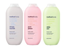 Method Body Wash Variety Pack - 3 Scents - Simply Nourish, Pure Peace And Daily  - $49.99
