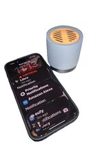 Bluetooth Mini Speaker Gray Round Waterproof  Rechargeable  Portable - $16.71