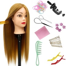 26&quot; 28&quot; Synthetic Blonde Hair Mannequin Head with Stand Cosmetology Mann... - $34.93