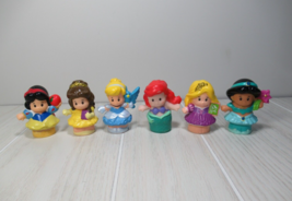 Fisher Price little people Disney Princess Lot Ariel Jasmine Belle Snow White + - £13.22 GBP