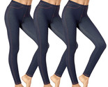 Women&#39;s Lightweight Stretch Denim Leggings Comfortable Jegging Pants 3 Pack - $9.89