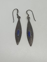 Vintage Sterling Silver 925 Blue Lapis Southwestern Earrings - $19.99