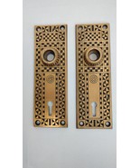 Mallory Wheeler Pair Of Antique Cast Bronze Victorian Entry Door Plates ... - $98.96