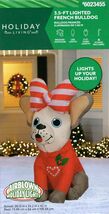 HOLIDAY LIVING 6023455 AIRBLOWN INFLATABLE 3.5' LIGHTED FRENCH BULLDOG -... - $19.98