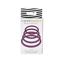 Sportsheets Merge Collection Plum Rubber O-Ring 4-Pack - £14.31 GBP