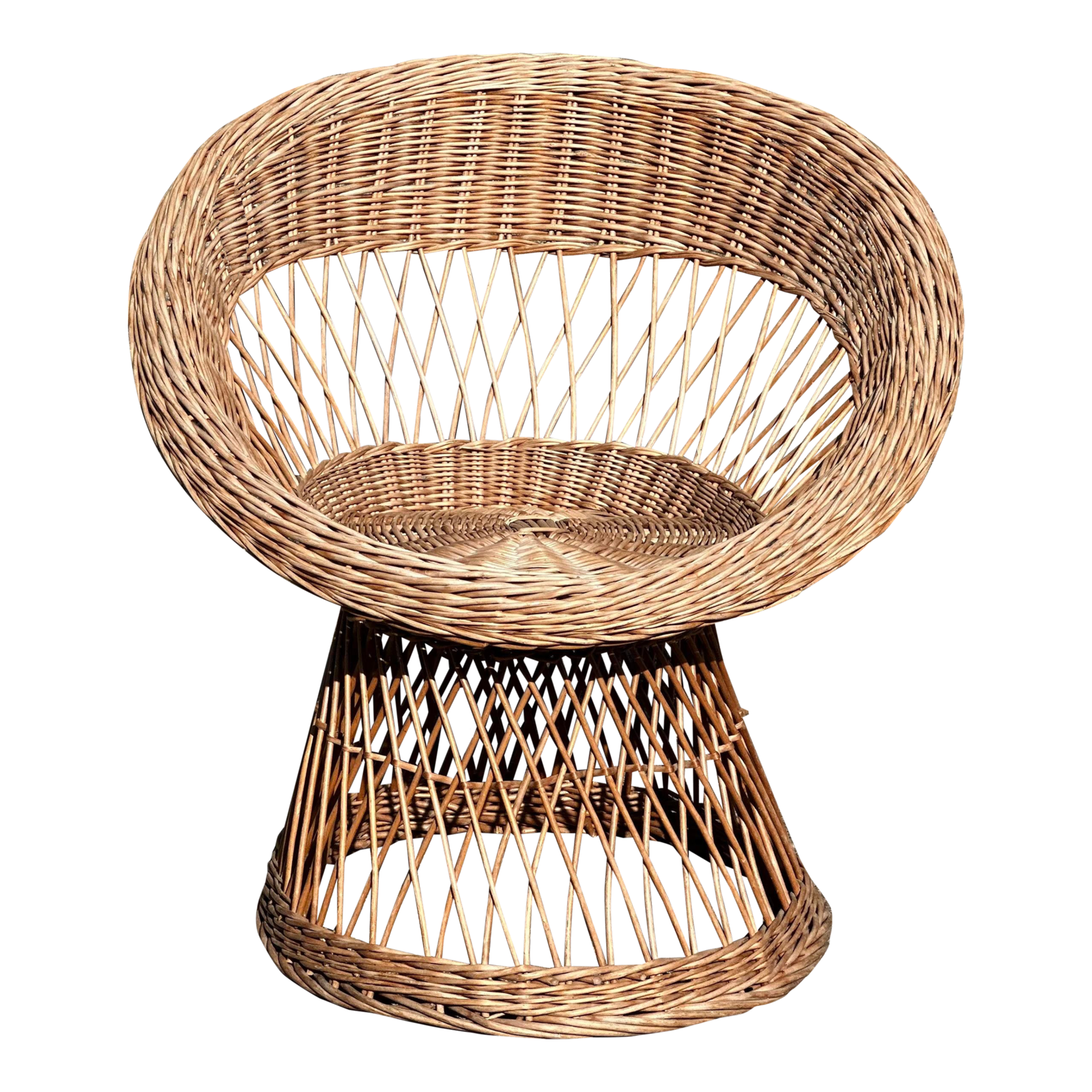 Primary image for Mid-Century Natural Wicker Saucer Chair