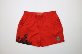 Just Don All City Mens XL Distressed Spell Out Lined Basketball Shorts R... - $39.55