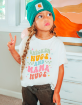 Chicken Nugs &amp; Mama Hugs Graphic Tee T-Shirt for Kids Toddler Baby - £15.97 GBP