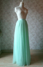 MINT GREEN Full Long Tulle Skirt Plus Size Bridesmaid Tulle Skirt Outfit image 4