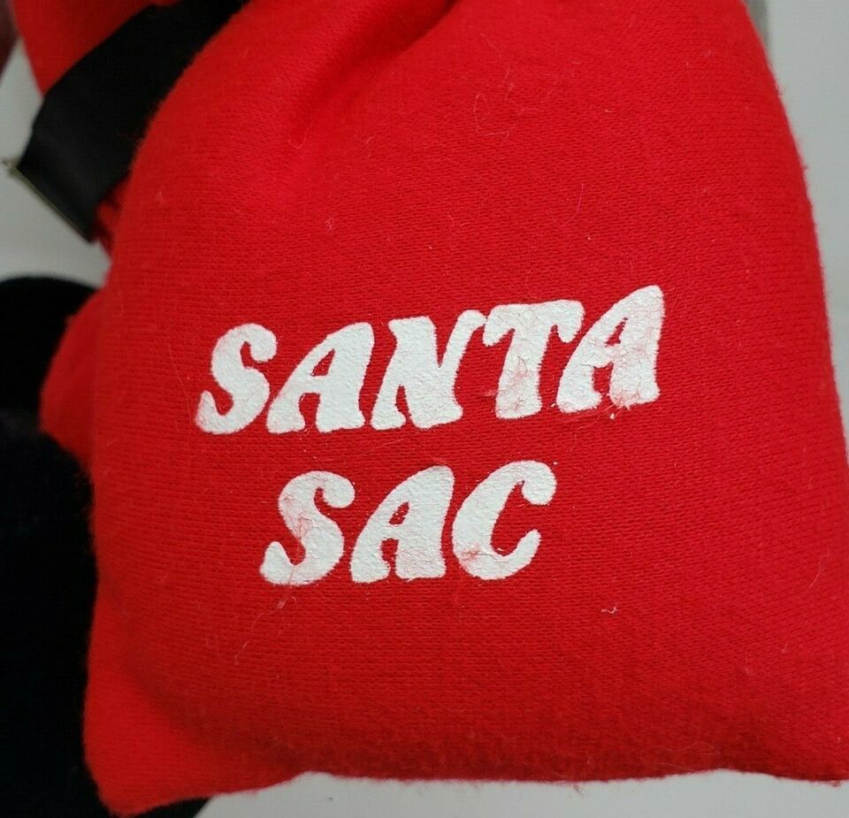 VINTAGE JC PENNY CHRISTMAS SANTA CLAUS SAC BAG MOUSE STUFFED ANIMAL PLUSH TOY Item image 4