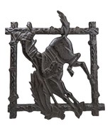 Cast Iron Western Rustic Rodeo Cowboy On Bucking Horse Decorative Table ... - £23.69 GBP