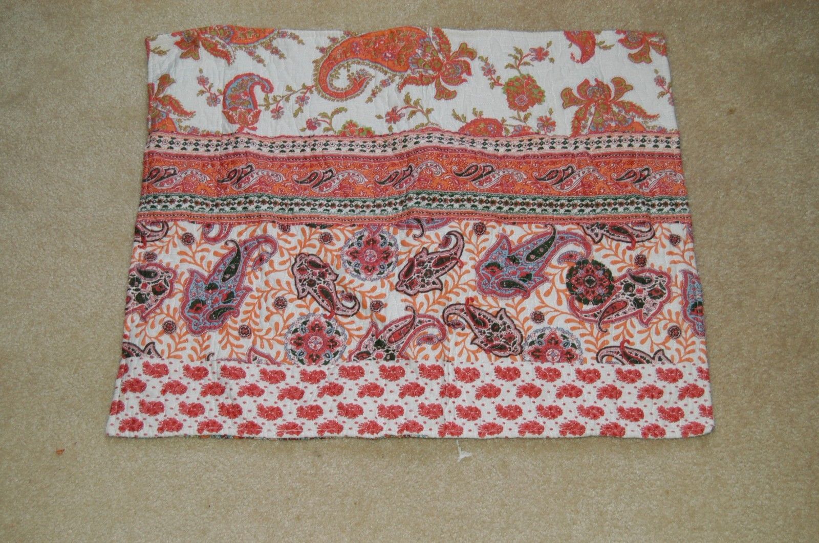 (1) One Beautiful Paisley Handcrafted Paisley Pillow Sham Bed Bedroom Ho... - $6.76