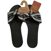 Havaianas You St. Tropez Fita Sandal in Black Size 11/12 New - $23.22