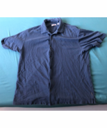 IZOD MENS SHORT SLEEVE BUTTON DOWN BLUE SHIRT (XL) - €10,50 EUR