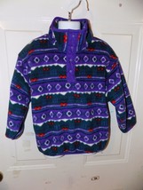 L.L. BEAN FLEECE PULLOVER MULTI-COLORED PRINT SIZE XXS GIRL&#39;S EUC - £11.44 GBP