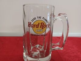Heavy Duty Hard Rock Cafe Newport Beach 6" Stein Glass Mug Save the Planet - $24.74