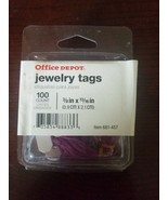 Office Depot® Brand Jewelry Tags, 0.38&quot; x 0.81&quot;, White, Pack Of 100 - £12.57 GBP