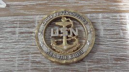 USN CPO Chief Petty Office Ask The Chief Open Face Challenge Coin #C703 - $8.90