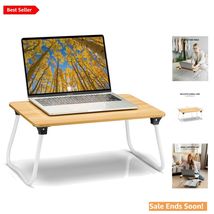 Compact Wooden Bed Tray - Foldable Lap Table for Effortless Comfort Anyw... - $39.55
