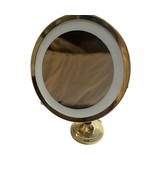 1998 Vintage Protronics Vanity Mirror Lighted Brass Marble  Adjustable 15&quot; - $473.70 MXN