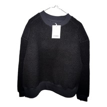Everlane Women&#39;s Size Small Black Oversized Crewneck ReNew Fleece Sweate... - $18.75