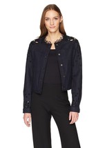 ELIE TAHARI Women&#39;s Phantom Blue Esperanza Denim Jacket NWT $398 - Size Large - £119.89 GBP
