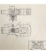 McGill University Locomotive Cross Head End 1965 Mechanical Drawing Prin... - $557.00 MXN