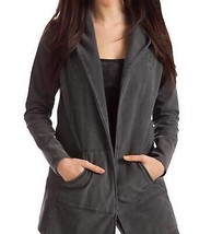 French Kyss monica hooded draped cardigan in Charcoal - size S - $61.38