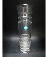TIFFANY CRYSTAL VASE BAMBOO 8&quot; WITH LABEL ORIGINAL ^^ [140C] - $123.75