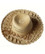 Women Natural Straw Summer Hat Size 54 cm ( S ) 6-3/4 Handmade Guatemala !! - $23.82