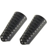 Unisex Faux Back Leather Gauntlet Wristband Wide Bracer Arm Armor Cuff - $19.00