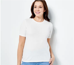 Laurie Felt Cloud Short Sleeve Round Neck Semi Fit Sweater (White, L) A471809 - £10.67 GBP