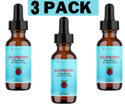 Raspberry Keto Diet Drops Fat Burn- Supplement Accelerated Ketosis-3- Pack - $79.15