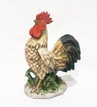 Rooster Walking Proud Country  Figurine 6&quot; Homco 1446 Tan Cream - $15.83