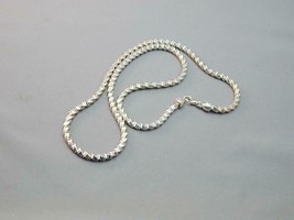 Gorgeous Milor Sterling 925 Italy 23.75&quot; Stacked Square Swizzle Twist Necklace - £99.90 GBP