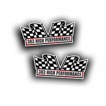 383 HIGH PERFORMANCE AIR CLEANER engine DECAL for classic or muscle car 2X - £10.92 GBP
