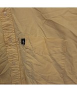 Ralph Lauren Shirt Men Large Yellow Long Sleeve Blaire 100% Cotton Pony - £14.71 GBP